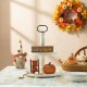 Glitzhome 10.75"L Set of 4 Fall Wooden  Word Signs Tiered Tray Table Décor