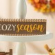 Glitzhome 10.75"L Set of 4 Fall Wooden  Word Signs Tiered Tray Table Décor