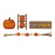 Glitzhome 10.75"L Set of 4 Fall Wooden  Word Signs Tiered Tray Table Décor