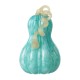 Glitzhome 8.5"H Fall Turquoise Glass Gourd