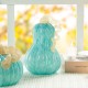 Glitzhome 8.5"H Fall Turquoise Glass Gourd