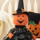 Glitzhome 30"H Halloween Fabric Dressed Pumpkin Sitter