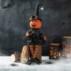 Glitzhome 30"H Halloween Fabric Dressed Pumpkin Sitter