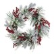 Glitzhome 24"D Christmas Flocked Pinecone & Berry Wreath