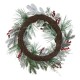 Glitzhome 24"D Christmas Flocked Pinecone & Berry Wreath