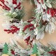 Glitzhome 24"D Christmas Flocked Pinecone & Berry Wreath