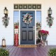 Glitzhome 28"H Christmas Flocked Pinecone & Berry Teardrop