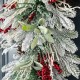 Glitzhome 28"H Christmas Flocked Pinecone & Berry Teardrop