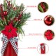 Glitzhome 35"H Christmas Poinsettia Floral Potted Porch Tree
