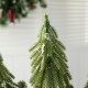 Glitzhome 21"L Christmas Metal Potted Triple Trees Centerpiece or Table Tree