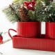 Glitzhome 21"L Christmas Metal Potted Triple Trees Centerpiece or Table Tree