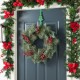 Glitzhome 24"D Christmas Flocked Pine Needle & Berry Wreath