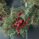 Glitzhome 24"D Christmas Flocked Pine Needle & Berry Wreath