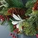 Glitzhome 24"D Christmas Pinecone & Berry Wreath
