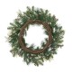 Glitzhome 24"D Christmas Pinecone & Berry Wreath