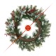 Glitzhome 24"D Christmas Pinecone & Berry Wreath