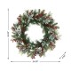 Glitzhome 24"D Christmas Pinecone & Berry Wreath