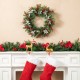 Glitzhome 24"D Christmas Pinecone & Berry Wreath
