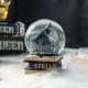 Glitzhome 100MM Halloween Polyresin Haunted House Water Globe