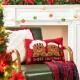 Glitzhome 18"L Hooked Gingerbread Boy & Girl Pillow
