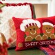 Glitzhome 18"L Hooked Gingerbread Boy & Girl Pillow