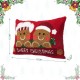 Glitzhome 18"L Hooked Gingerbread Boy & Girl Pillow