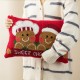 Glitzhome 18"L Hooked Gingerbread Boy & Girl Pillow