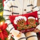 Glitzhome 18"L Hooked Gingerbread Boy & Girl Pillow