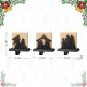 Glitzhome Set of 3 Christmas Metal Nativity Scene Stocking Holder