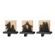 Glitzhome Set of 3 Christmas Metal Nativity Scene Stocking Holder