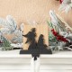 Glitzhome Set of 3 Christmas Metal Nativity Scene Stocking Holder