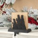 Glitzhome Set of 3 Christmas Metal Nativity Scene Stocking Holder