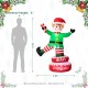 Glitzhome 6FT Lighted Inflatable Rotating Elf Decor