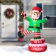 Glitzhome 6FT Lighted Inflatable Rotating Elf Decor