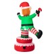 Glitzhome 6FT Lighted Inflatable Rotating Elf Decor