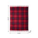 Glitzhome 60"L*50"W Acrylic Plaid Woven Throw 400g