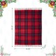Glitzhome 60"L*50"W Acrylic Plaid Woven Throw 400g