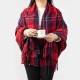 Glitzhome 60"L*50"W Acrylic Plaid Woven Throw 400g