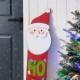 Glitzhome 54"H Christmas Wooden "HOHOHO" Santa Porch Sign with Fabric Dangling Legs(KD)