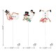 Glitzhome 24"H Set of 3 Christmas Metal Snowman Yard Stake or Wall Decor(KD,Two Function)