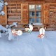 Glitzhome 24"H Set of 3 Christmas Metal Snowman Yard Stake or Wall Decor(KD,Two Function)