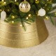 Glitzhome 25.75"D Gold Metal Glitter Tree Collar (KD)