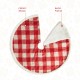 Glitzhome 48"D Red & White Plaid Reversible Sherpa/Flannel Christmas Tree Skirt