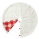 Glitzhome 48"D Red & White Plaid Reversible Sherpa/Flannel Christmas Tree Skirt