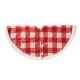 Glitzhome 48"D Red & White Plaid Reversible Sherpa/Flannel Christmas Tree Skirt