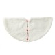 Glitzhome 48"D Red & White Plaid Reversible Sherpa/Flannel Christmas Tree Skirt