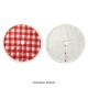 Glitzhome 48"D Red & White Plaid Reversible Sherpa/Flannel Christmas Tree Skirt