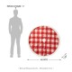 Glitzhome 48"D Red & White Plaid Reversible Sherpa/Flannel Christmas Tree Skirt