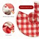 Glitzhome 48"D Red & White Plaid Reversible Sherpa/Flannel Christmas Tree Skirt