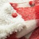 Glitzhome 48"D Red & White Plaid Reversible Sherpa/Flannel Christmas Tree Skirt